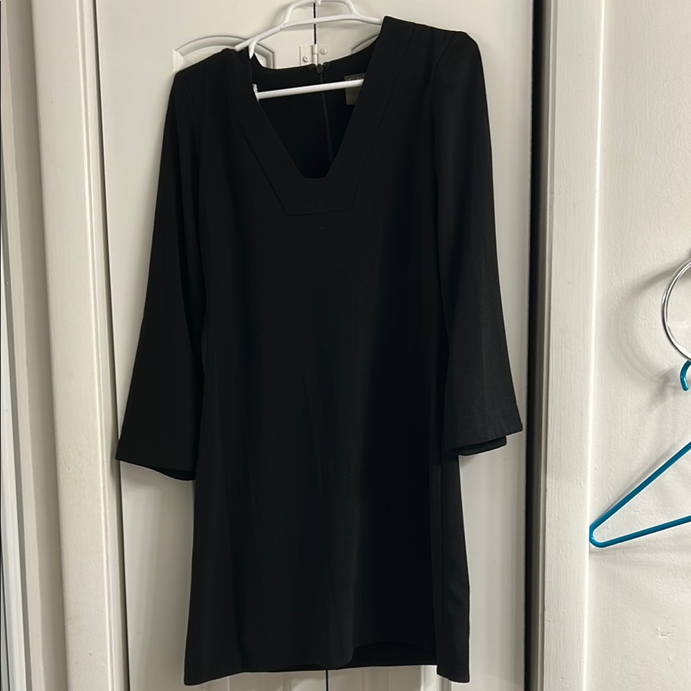 Elegant Black V-Neck Dress